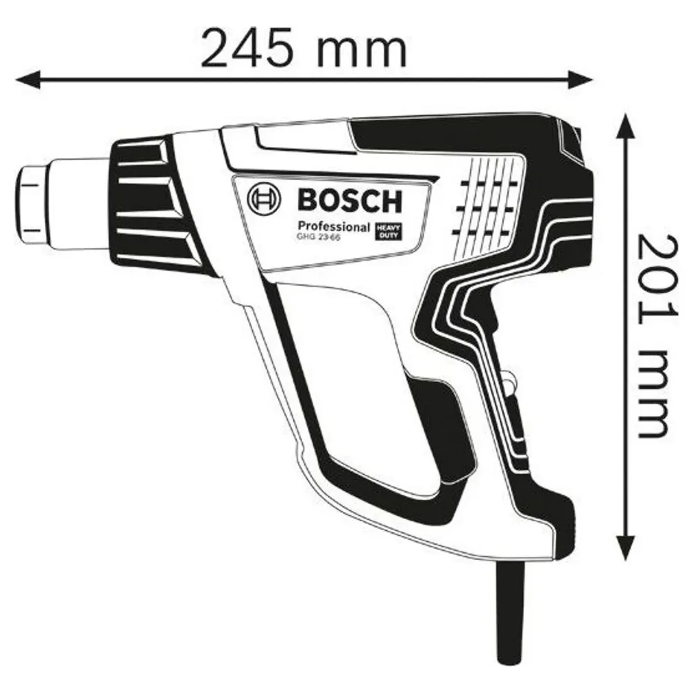 Heteluchtpistool Bosch GHG 23-66 PRO 2300W