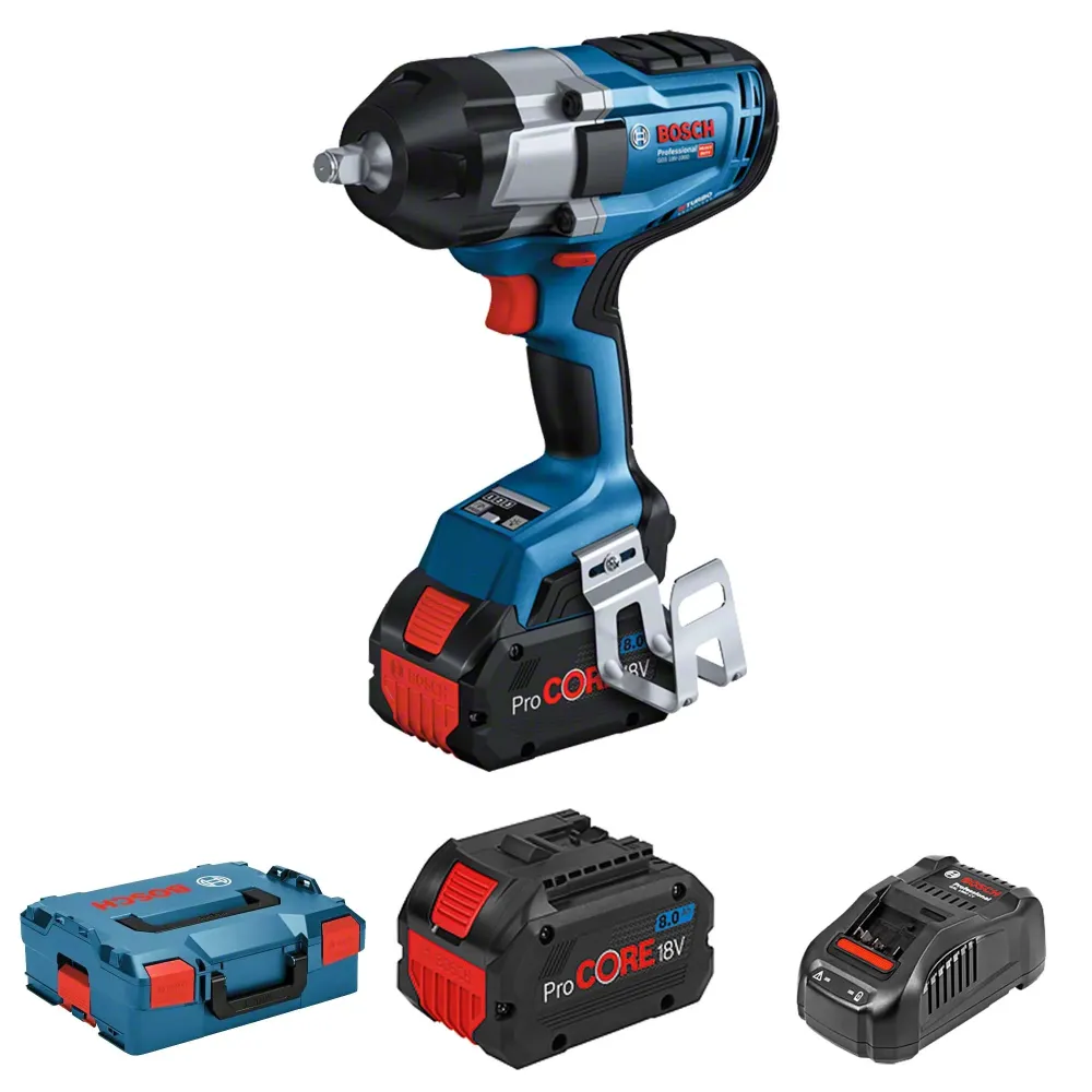Impulsschroevendraaier Bosch GDS-18V-1000H 8Ah