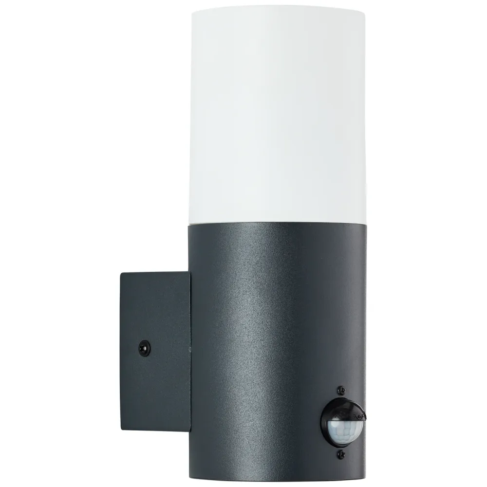 Brilliant wandlamp Aberdeen antraciet E27 met sensor