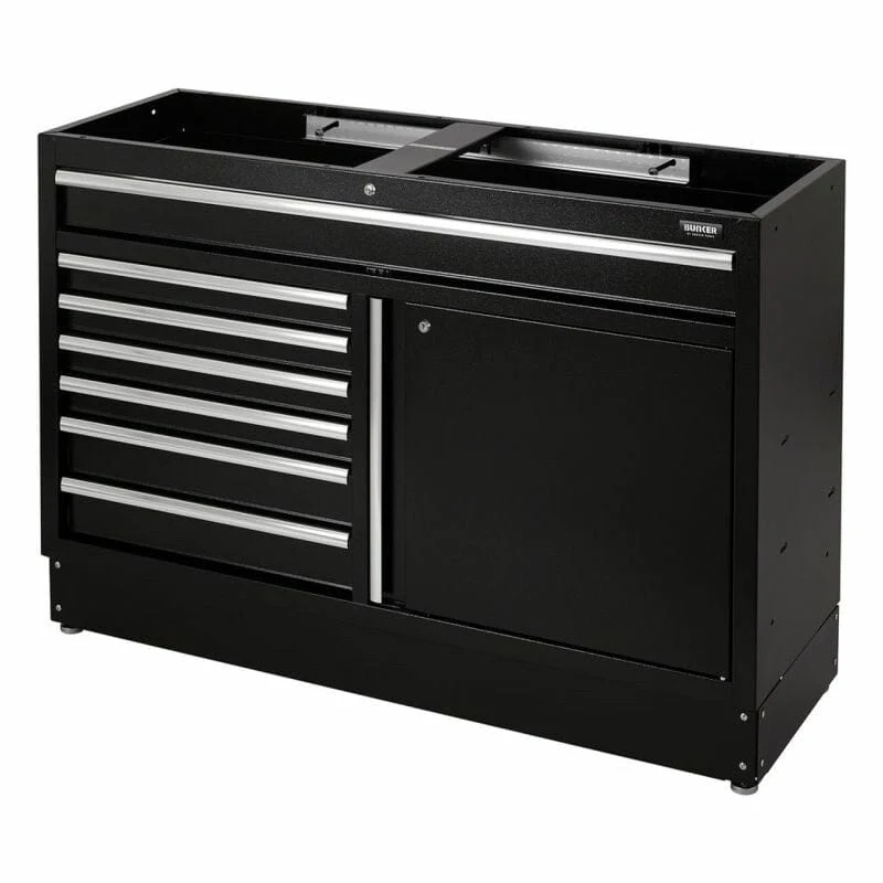BUNKER 46cm Modulaire vloerkast, 7 lades, 1 deur, 136cm