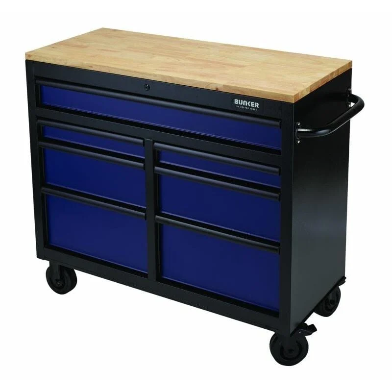 BUNKER Gereedschapswagen/werkbank, 104cm, blauw