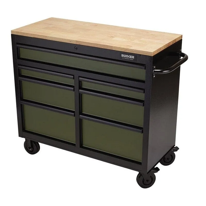 BUNKER Gereedschapswagen/werkbank, 104cm, groen