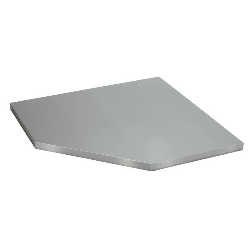 BUNKER Modulaire roestvrijstalen werkblad voor hoekkast – 87 cm