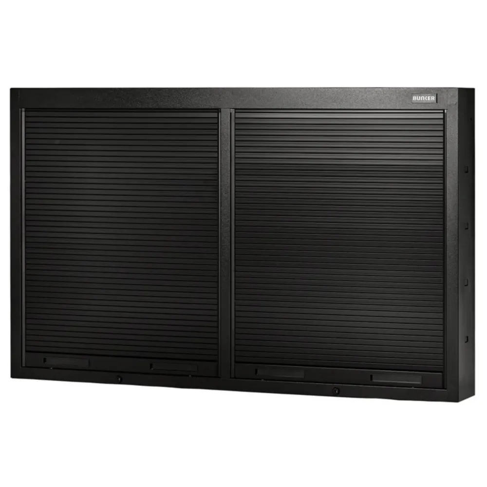 BUNKER Modulaire Wandkast 136cm – Werkplaatskast / Opbergkast (Zwart)