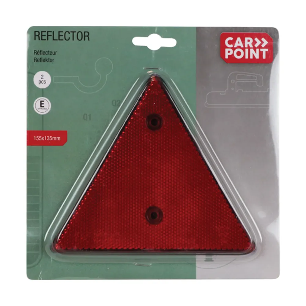 Carpoint lengtedriehoeken rood - 2 stuks