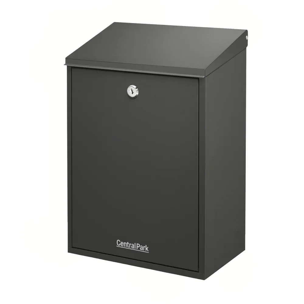 Central Park Wandbrievenbus Mailpal 300B - Staal - Zwart - 29,3x42x17,3cm