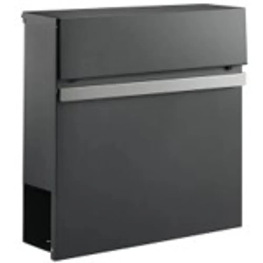 Central Park Wandbrievenbus Mailpal 901B - Staal - Zwart - 37,3x42x17,3cm