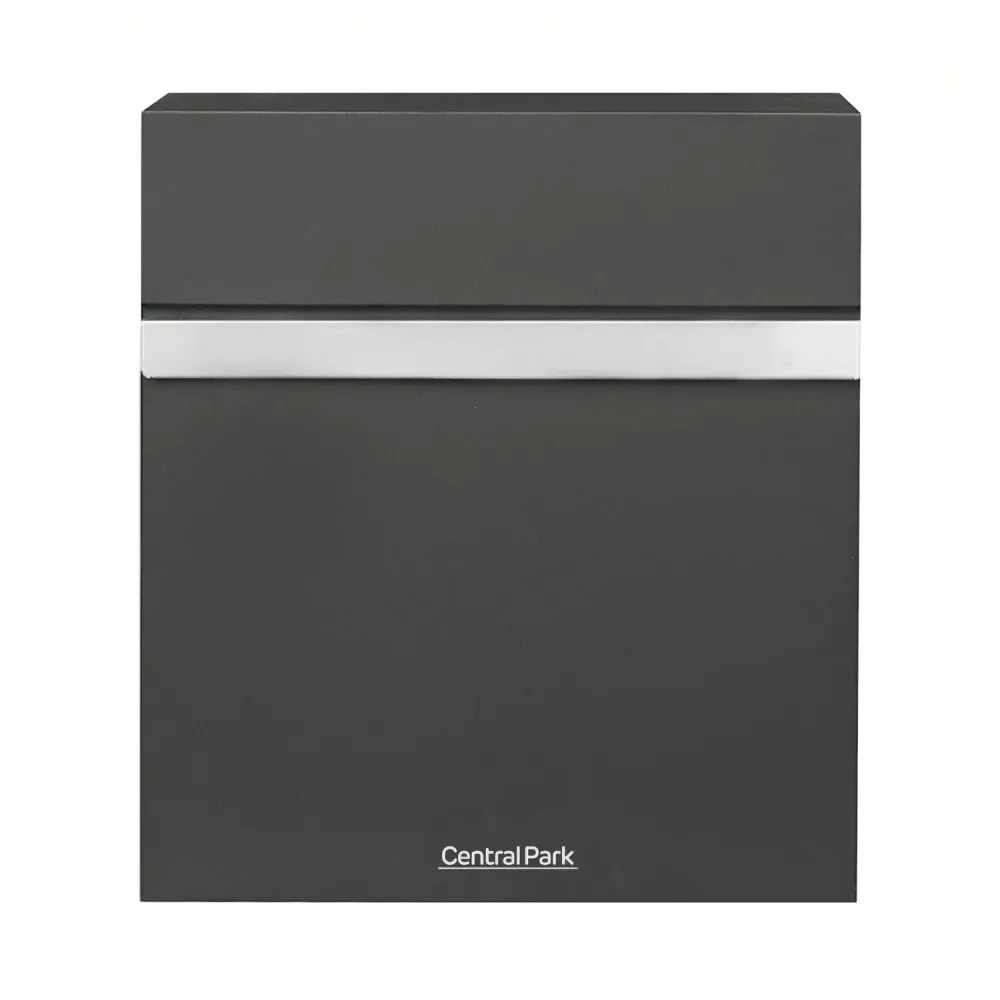 Central Park Wandbrievenbus Mailpal 901B - Staal - Zwart - 37,3x42x17,3cm