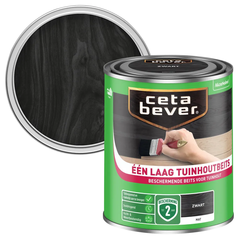 CetaBever Buitenbeits - Zwart - Mat - 750ml
