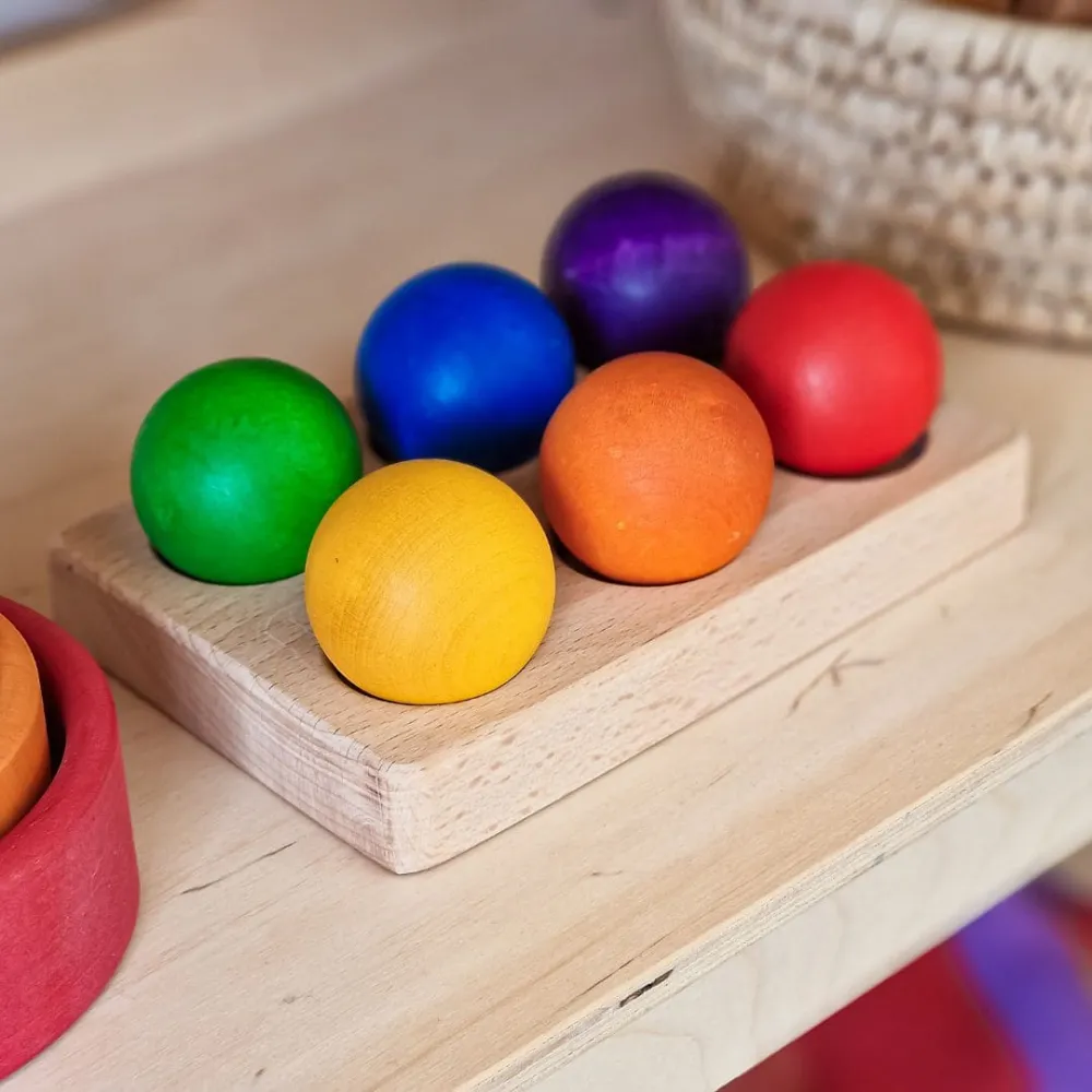 Houten houder voor houten ballen Circle of Wood