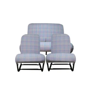 COMPLETE SET STOELEN EN BANK ECOSAIS BEKLEDING -SIMETRISCH