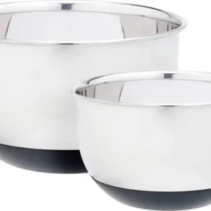 Cookinglife Beslagkommen / Mengkommen - Anti-slip - RVS - 2 stuks