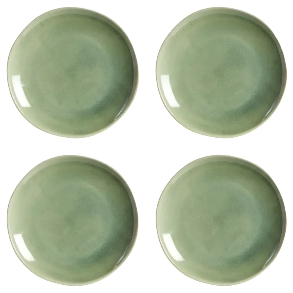 Cookinglife Dinerborden Serene Green ø 28 cm - Aardewerk - 4 Stuks