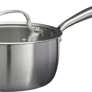 Cookinglife Steelpan met Glazen Deksel Signature Steel - RVS - ø 17.5 cm - geschikt voor alle warmtebronnen