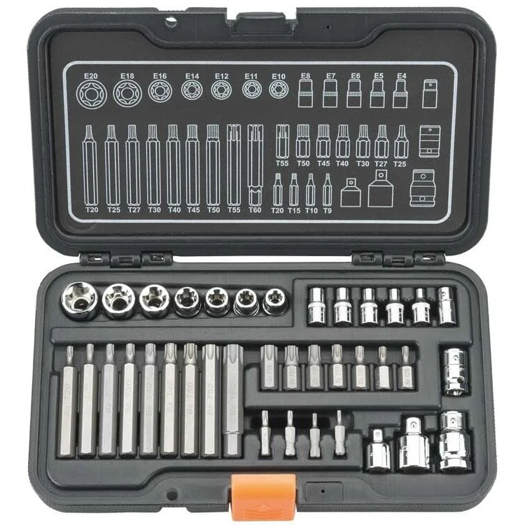 Bitset 1/4"+3/8", torx/ E-torx, 37dlg Custor