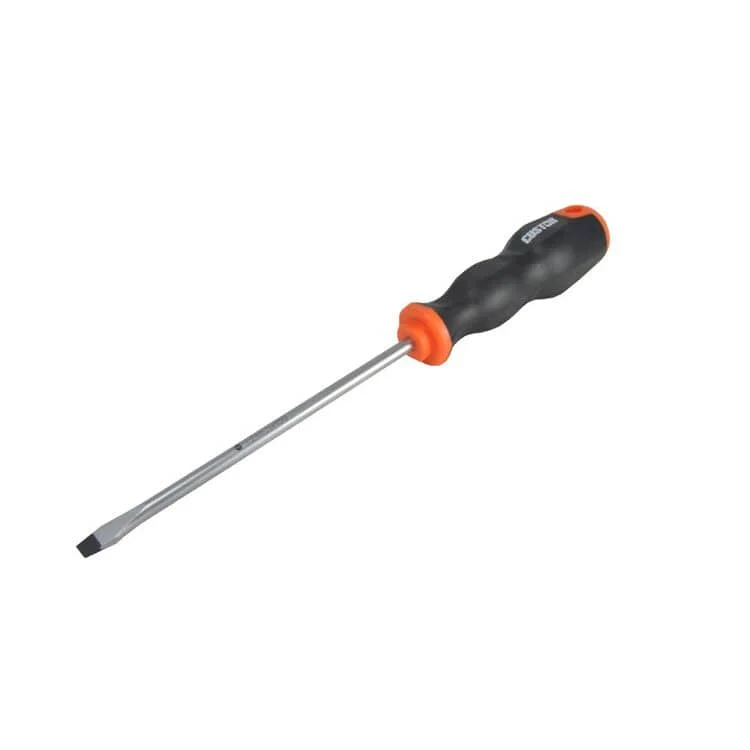 Schroevendraaier plat, 3x75mm, soft grip Custor