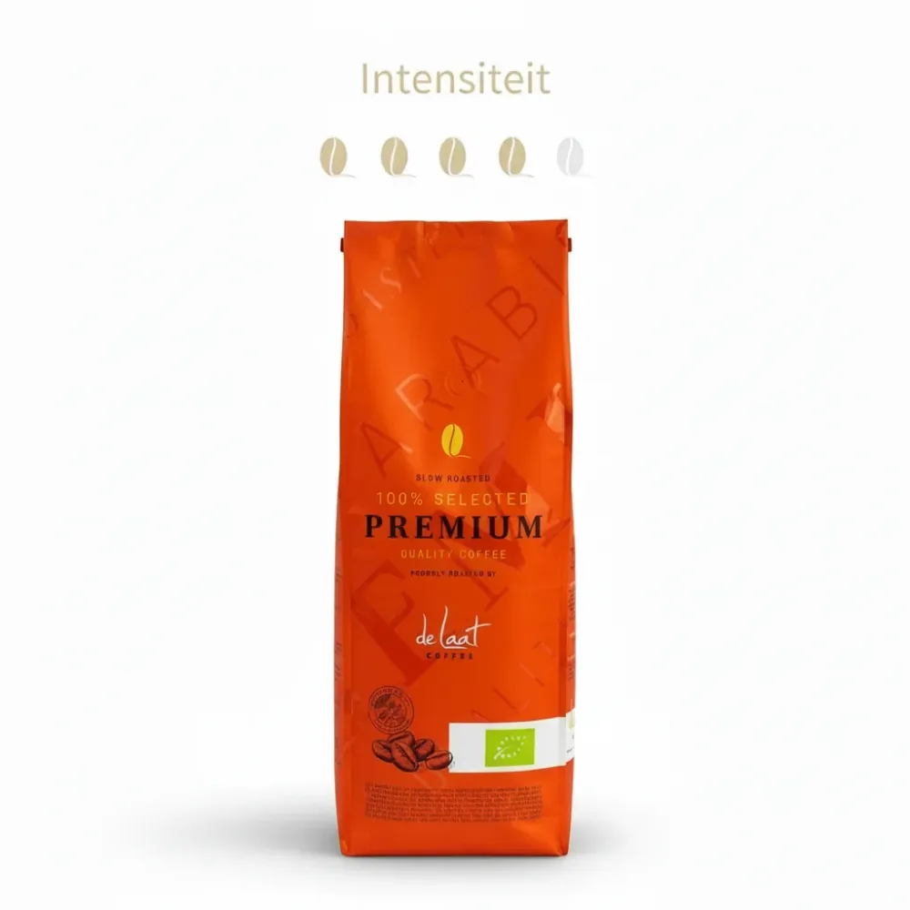 Biologische melange koffiebonen (zak 1 kg) de Laat coffee