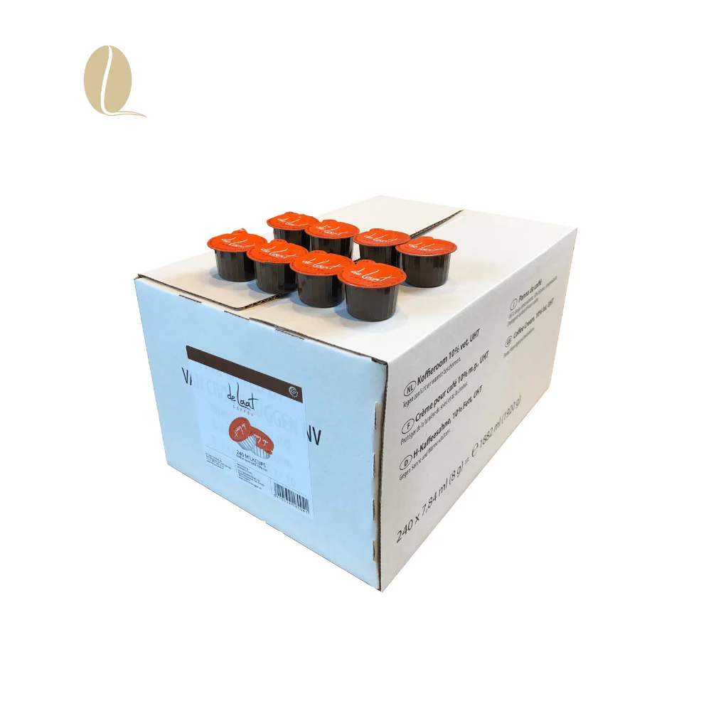 Melkcups de Laat, per doos (240 x 8 g) de Laat coffee