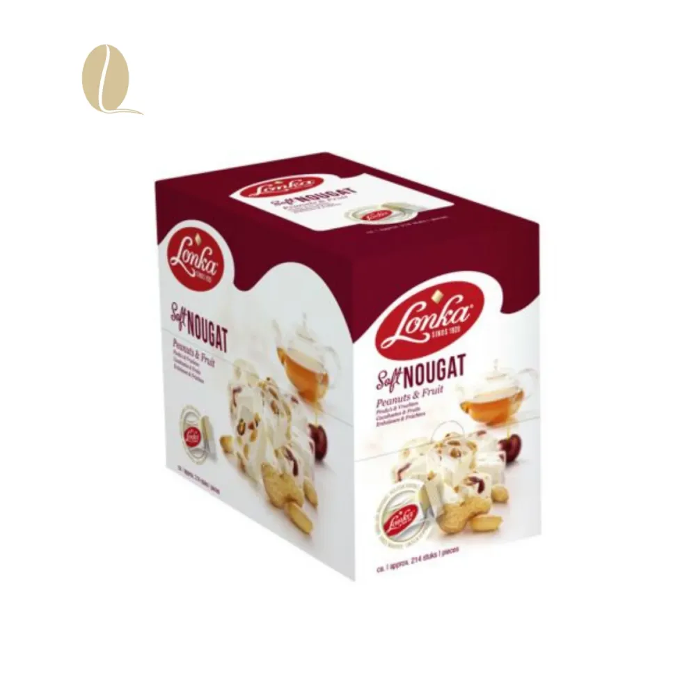 Nougat soft pinda/vrucht - 214st per doos de Laat coffee