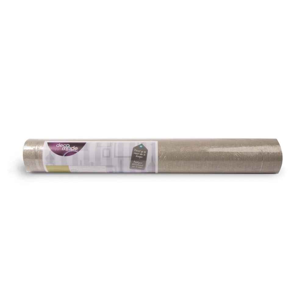 Decomode Vliesbehang Weefsel Luxe - Taupe - 10,05m x 52cm