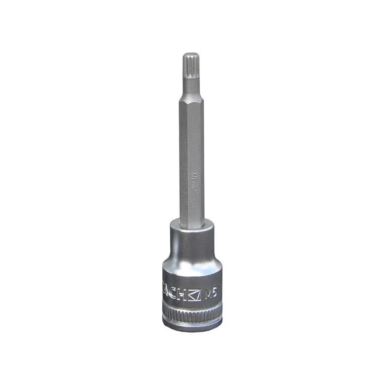 1/2" Dop M11 veeltand/spline, 100mm Deltach