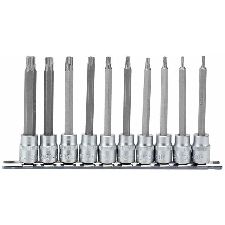 3/8" Doppenrail torx lang, 10dlg Deltach