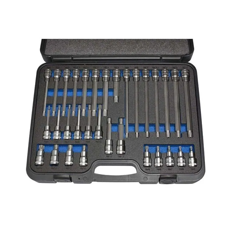 1/2" Doppenset ribe koffer, 32dlg Deltach