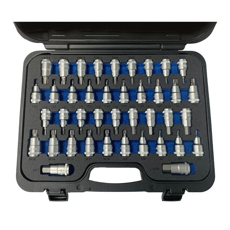 1/2" Doppenset torx/inbus/veeltand/ribe, 40dlg Deltach