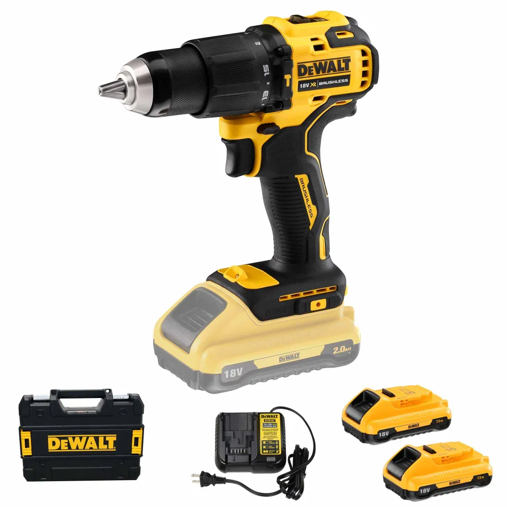 Boormachine Dewalt DCD709D2T-QW 18V 2Ah
