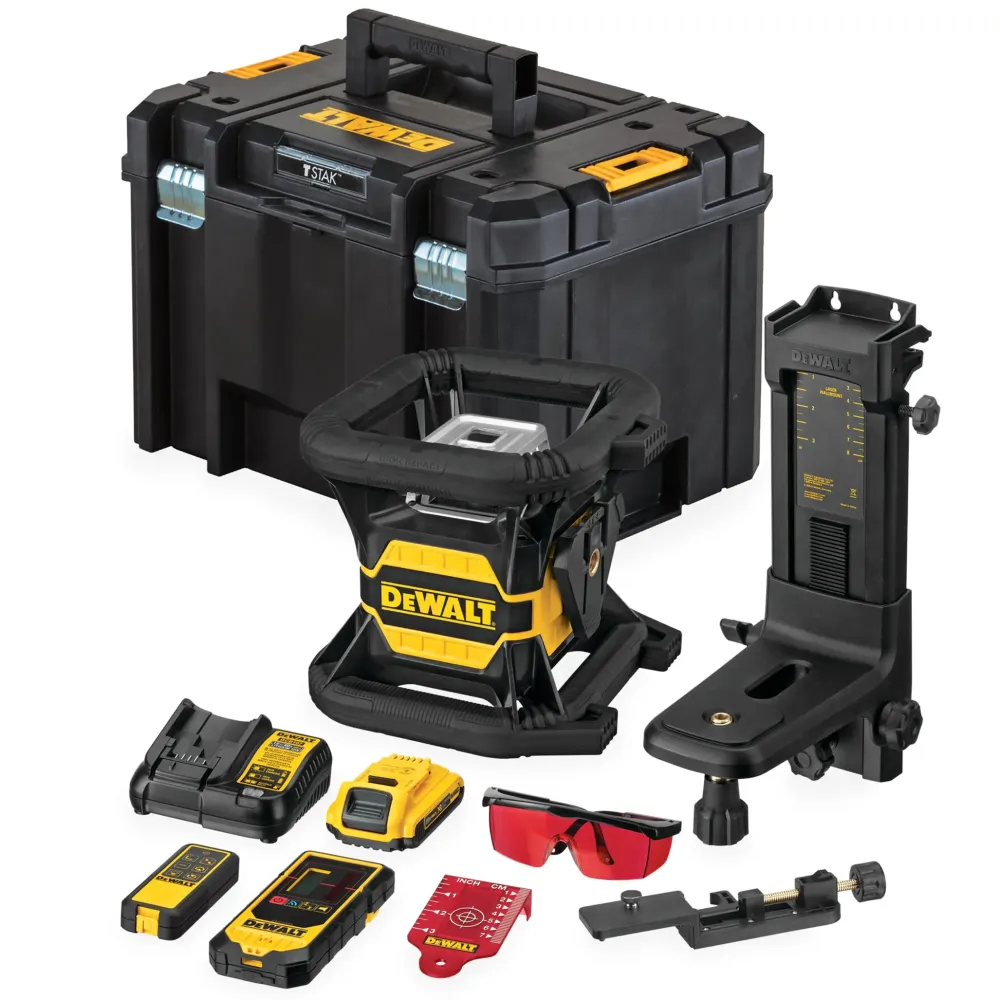 Rode roterende laser Dewalt DCE080D1RS-QW 18V 2Ah