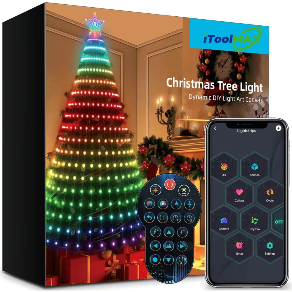 DIY Kerstboomverlichting met App-besturing – Personaliseer Kleuren & Effecten voor Sfeervolle Feestdagen