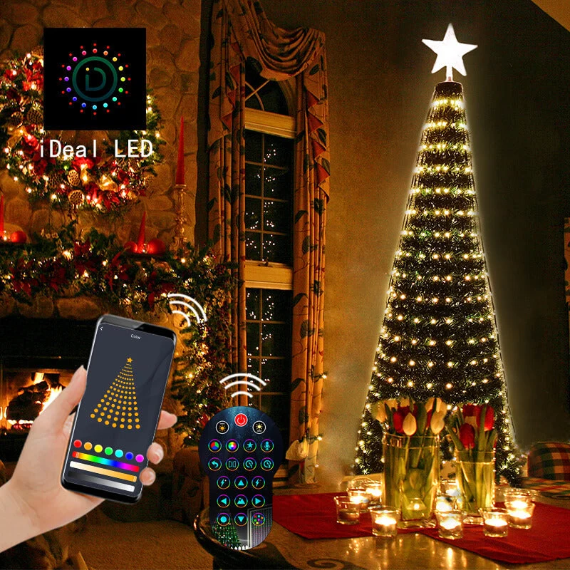 DIY Kerstboomverlichting met App-besturing – Personaliseer Kleuren & Effecten voor Sfeervolle Feestdagen