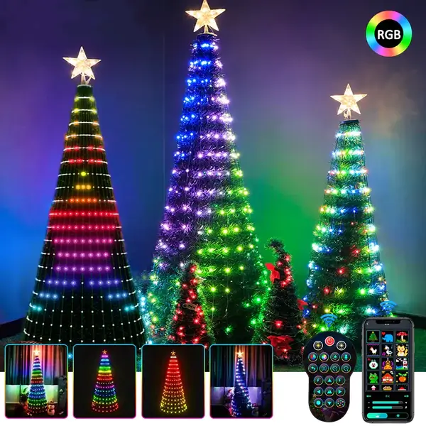 DIY Kerstboomverlichting met App-besturing – Personaliseer Kleuren & Effecten voor Sfeervolle Feestdagen