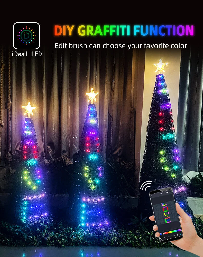 DIY Kerstboomverlichting met App-besturing – Personaliseer Kleuren & Effecten voor Sfeervolle Feestdagen