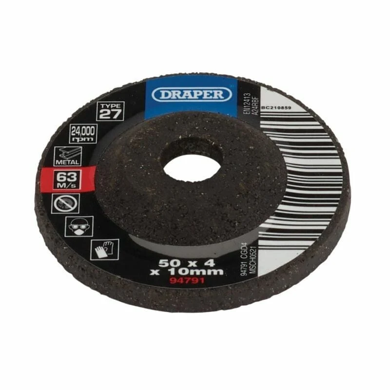 Afbraamschijf kom Ø50x 4mm (asgat 10mm) Draper Tools