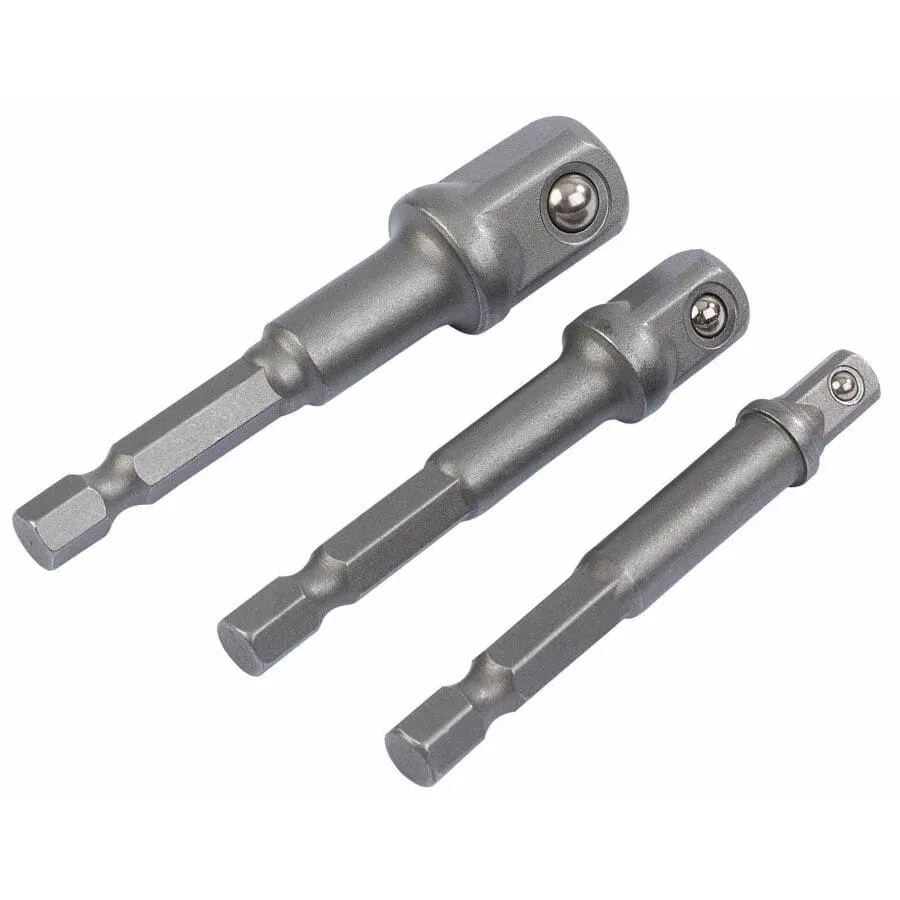 Bithouders/dopadapters 1/4"-3/8"-1/2", 3dlg Draper Tools