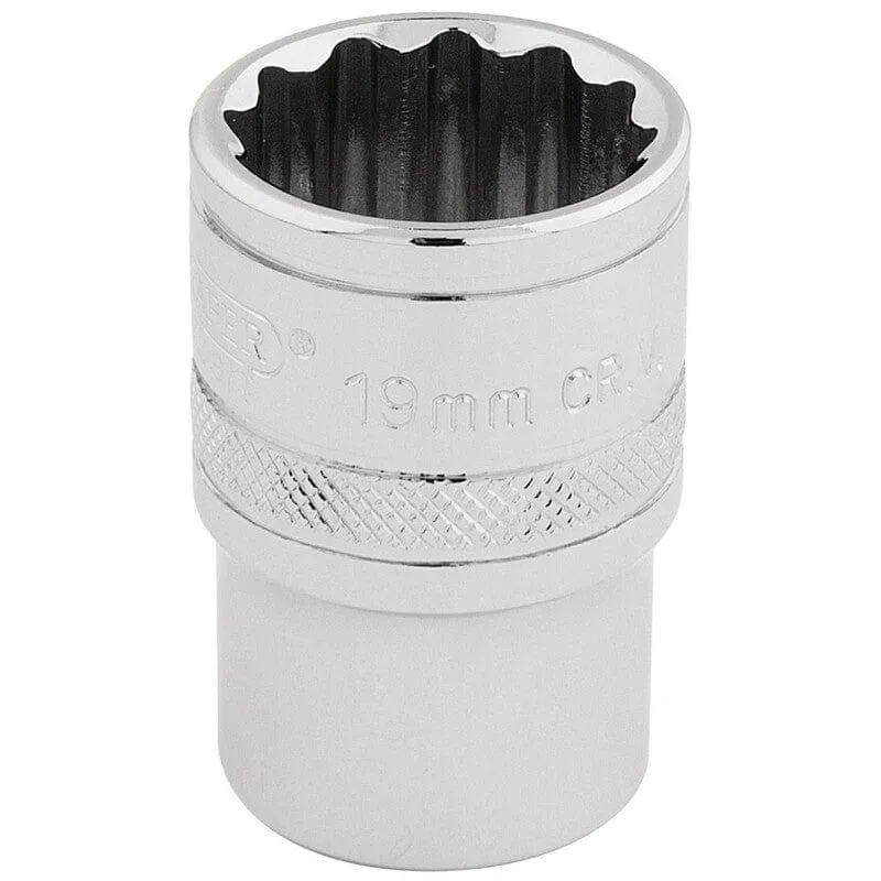 1/2" Dop 19mm, 12-kant Draper Tools