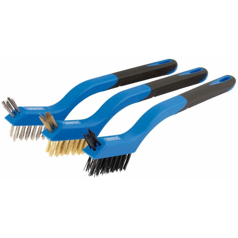 Draadborstelset, 3x8 tip bristle 210mm, 3dlg Draper Tools