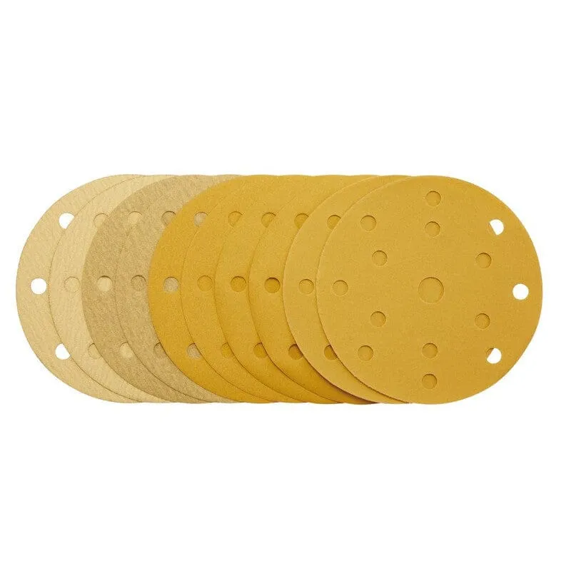 Schuurpapier Ø150mm velcro, 15 gats, assortiment Draper Tools