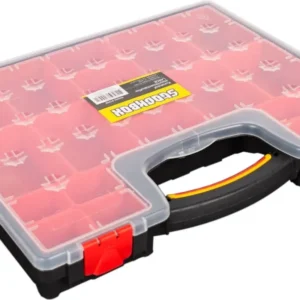 Nancy's Stockbox Gereedschapskoffer met 20 uitneembare vakjes Zwart/Rood Eastline International B.V.