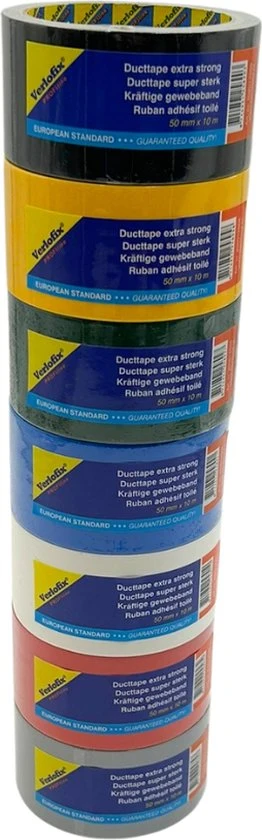 Verlofix Duct Tape - Waterdichte tape - Combipack - Multicolor Eastline International B.V.