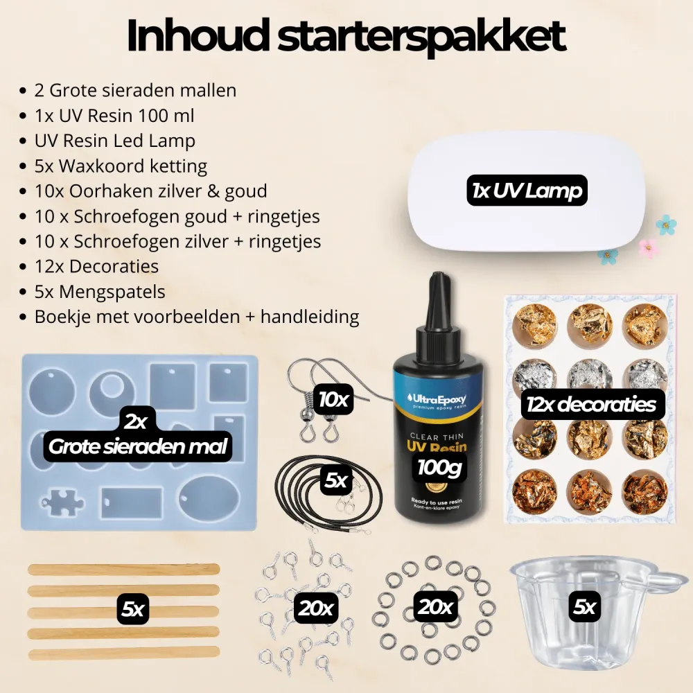 Epoxy starterspakket sieraden