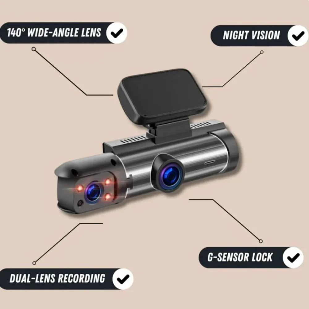 DriveGuard | 1080P Dashcam met Nachtzicht, Audio & Bewegingsdetectie Finest Luxe