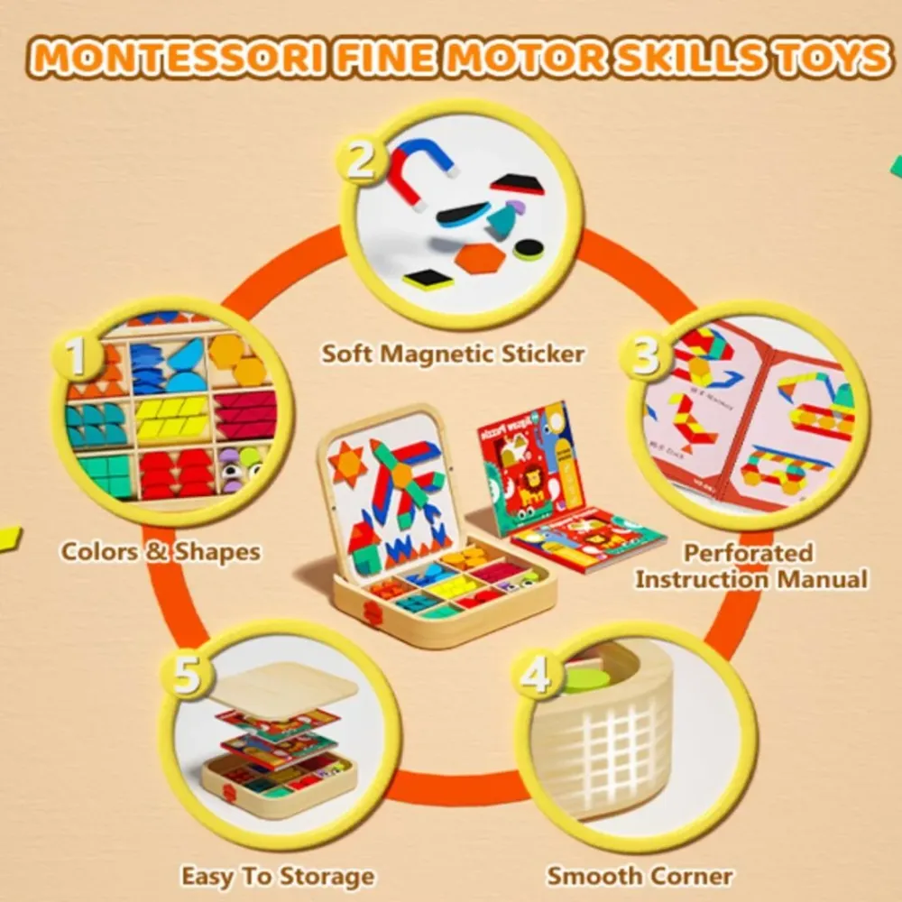 EduBlocks | 3--1 Magnetische Puzzel en Bouwset voor Slimme Ontwikkeling Finest Luxe