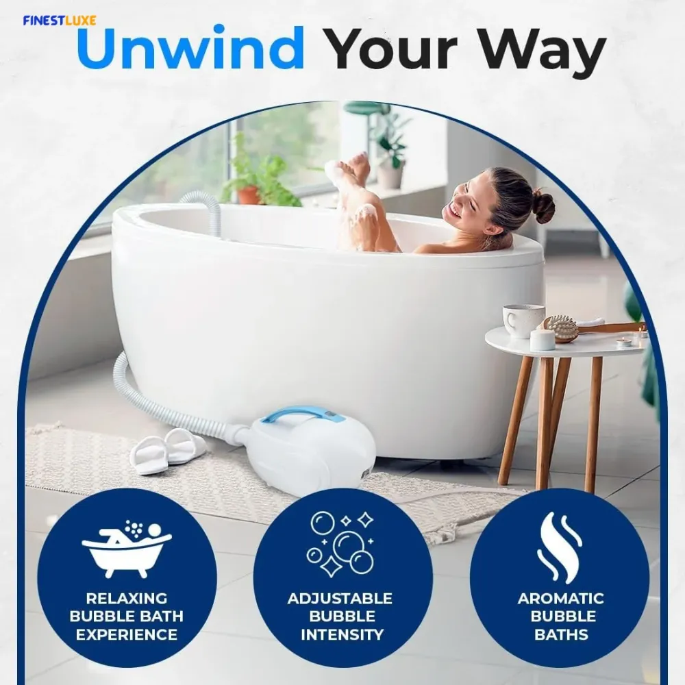 HydroBreeze | Draagbare Bubbelbad-Massager voor Ultieme Ontspanning Finest Luxe