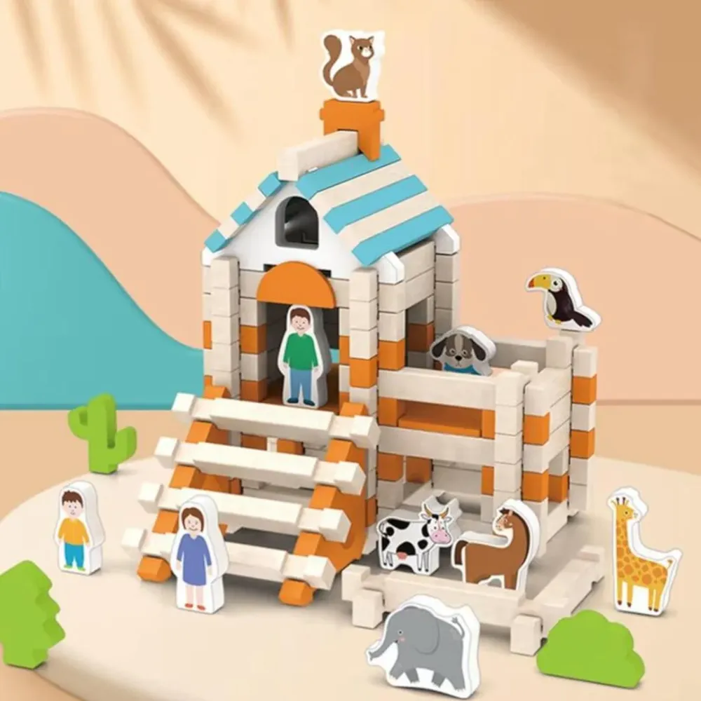 MontiBlocks | Houten Montessori Bouwblokken voor Creatief en Natuurlijk Spel Finest Luxe