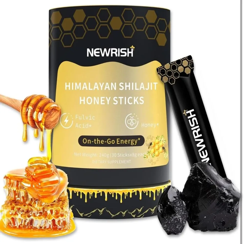 Newrish | Honingsticks met Himalaya Shilajit & Kasjmir Saffraan Finest Luxe