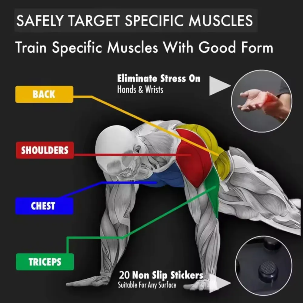 PushMaster | Gerichte Krachttraining voor Borst, Schouders & Armen Finest Luxe