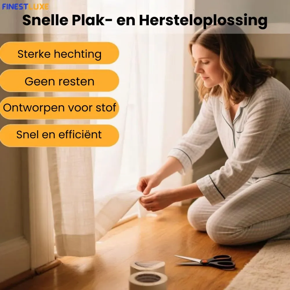 QuickHem | Zelfklevend Zoomband voor Gemakkelijk Zomen Zonder Naald Finest Luxe