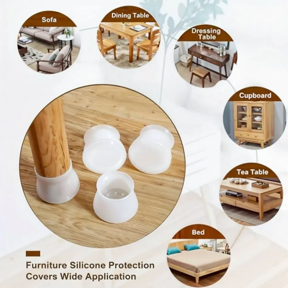 SilentGlide | Stoelpoot Beschermers voor Krasvrij & Stil Schuiven Finest Luxe